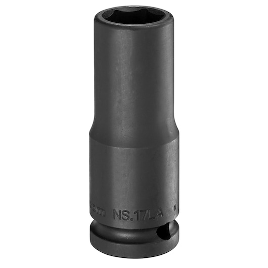 1/2" long impact socket 6-points, 23 mm