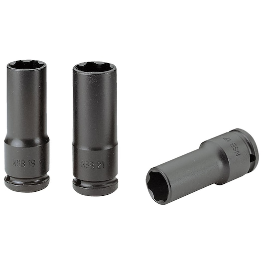 1/2 in. Thin Wall Impact Socket Set (3 pc.)