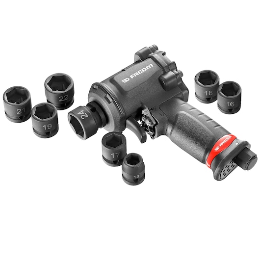 1/2 in. Stubby Impact Socket Set (9 pc.)