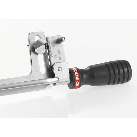 1/4 Manual reset torque wrench with square drive and handle, range 6-36Nm