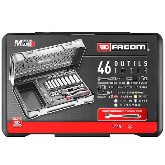 3/4" Impact socket set, 46 pieces