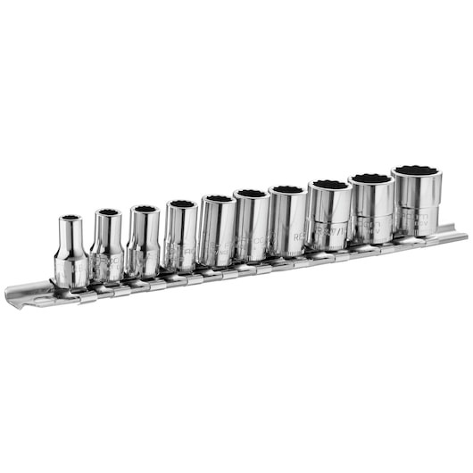 1/4 in. Socket Set on Rack (10 pc.)