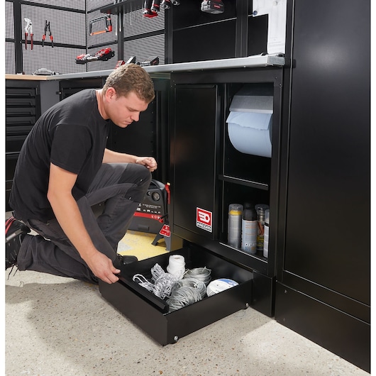 Drawer on wheels for unit bases of RWS2 black