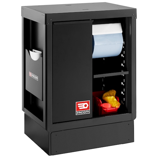 Base unit with bin and paper roll holder RWS2 black