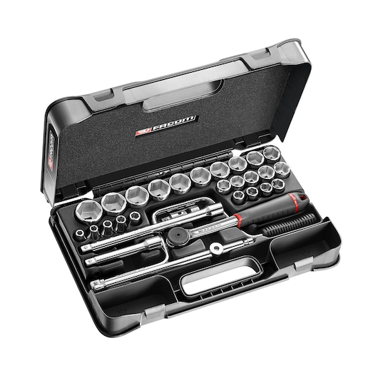 1/2 in. Socket Set, MBOX, Performance Round Head Ratchet (30 pc)