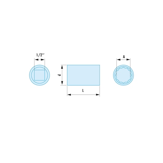 1/2 in. 12-point Socket, 18 mm Non Sparking Tools