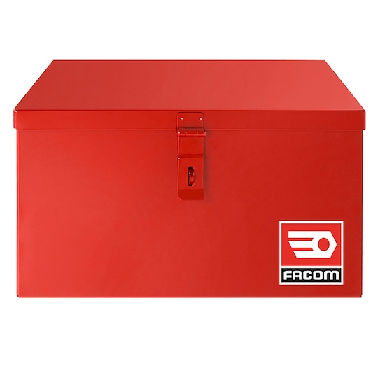 Metal Worksite Metal Chest, Lateral Handles, L 520 mm, Red