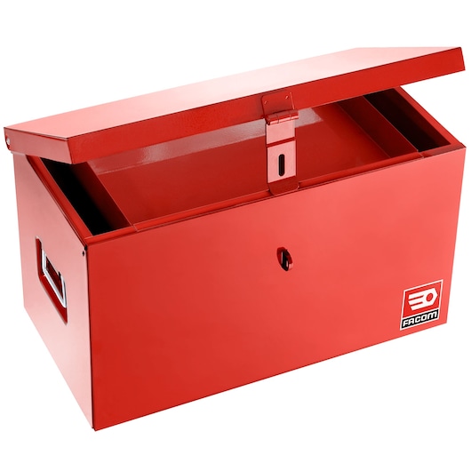 Metal Worksite Metal Chest, Lateral Handles, L 850 mm, Red