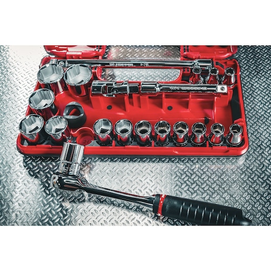 ½’’ OGV® GRIP 6-point socket set - 21 tools