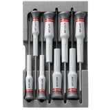 Doos met 8 Micro-Tech® schroevendraaiers voor Sleuf en Phillips® schroeven
