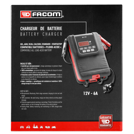 Chargeur de batterie, 12 volts - 6 ampères