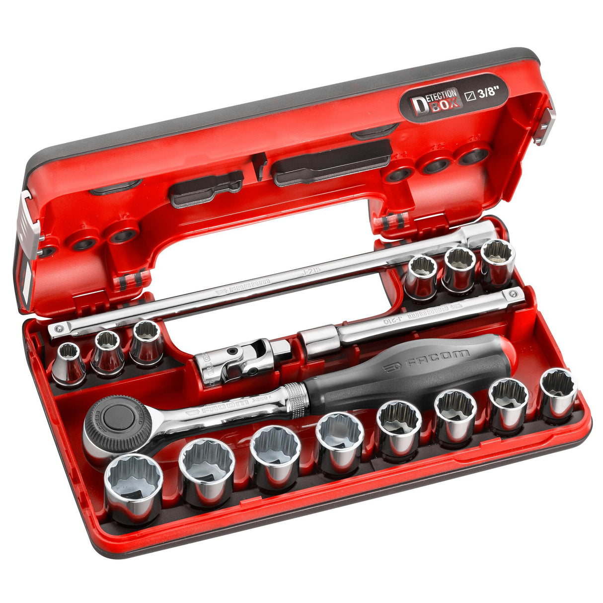  18-delige DBOX-set van 12-punts 3/8"doppen -