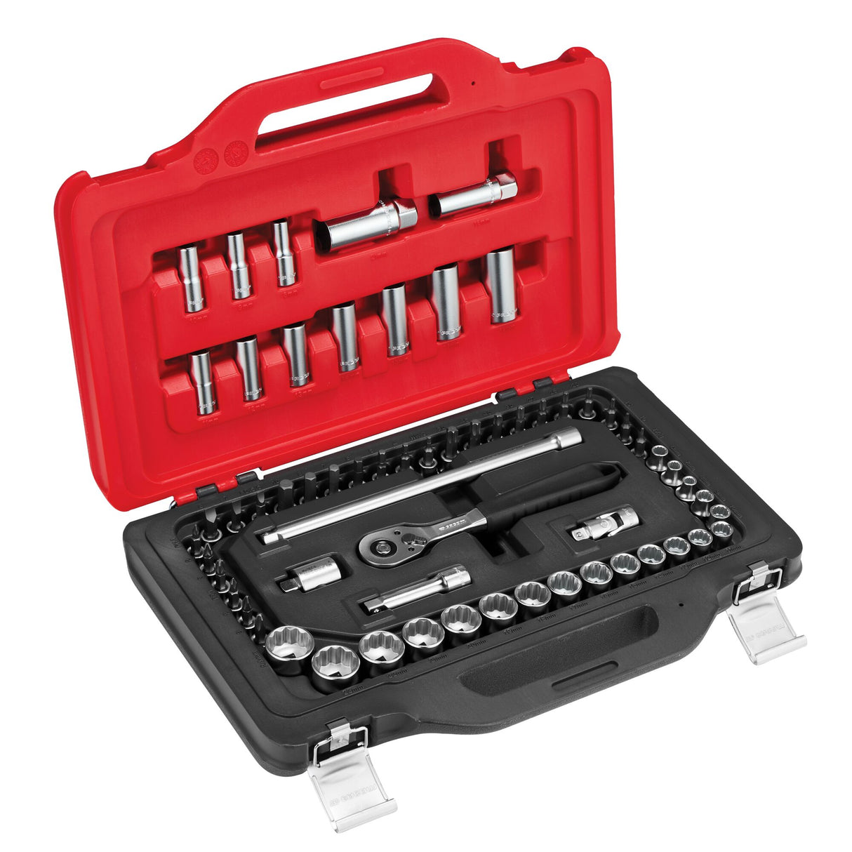 Coffret cliquet-douilles 3/8 Twin Box - 62 pièces