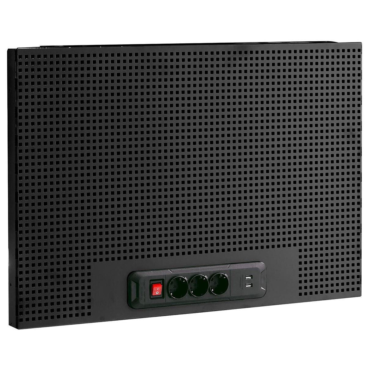 Paneel Met Stekkerdoos + Usb Zwart