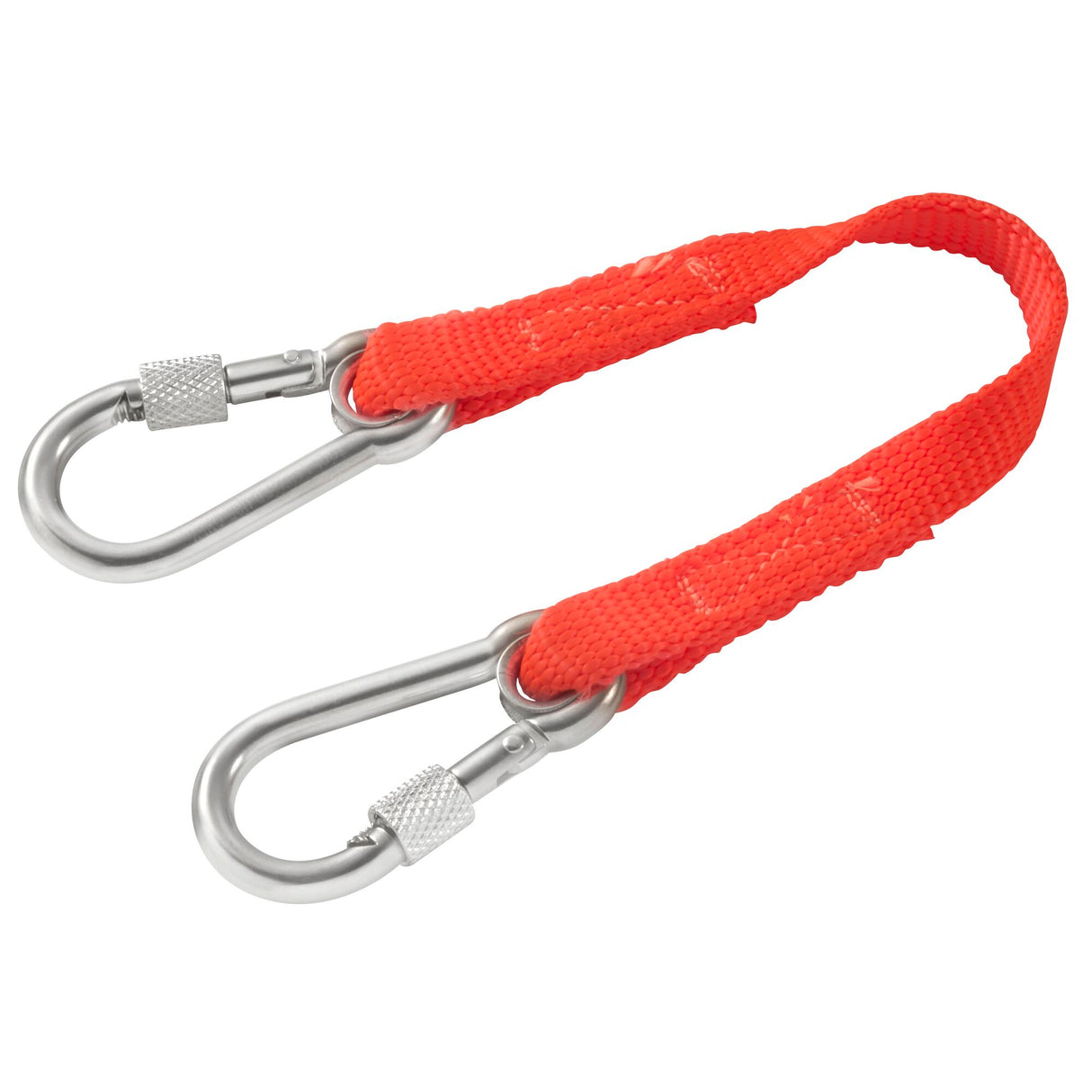 Veiligheidskoord 20 cm - Dubbele sluithaken 60 mm van rvs met schroef - SLS
