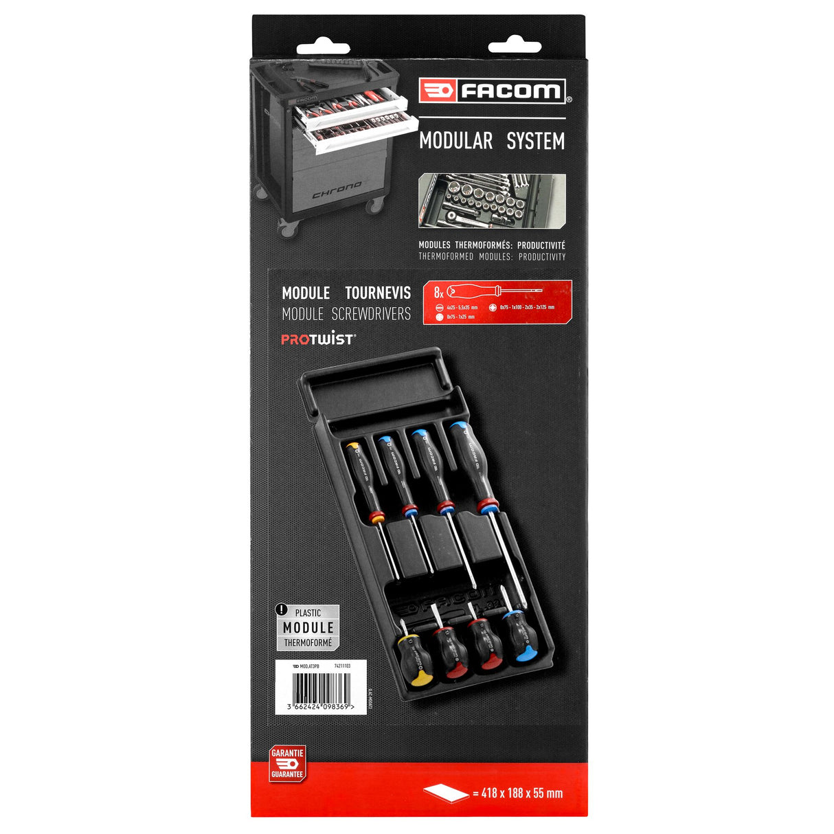  Module van 8 Protwist® schroevendraaiers