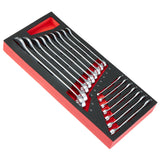 MODM.40B-16 - Module ringsteeksleutels 40B 16-delig - foam inlay