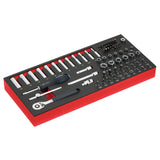 MODM.RL151-66 - Module doppen standaard 1/4" 66-delig - foam inlay
