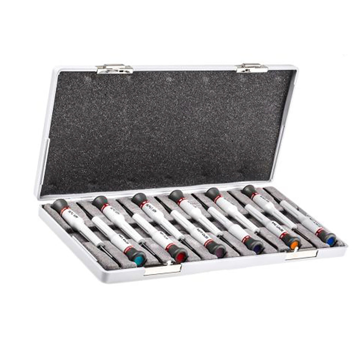 Doos met 12 Micro-Tech® schroevendraaiers voor Sleuf
