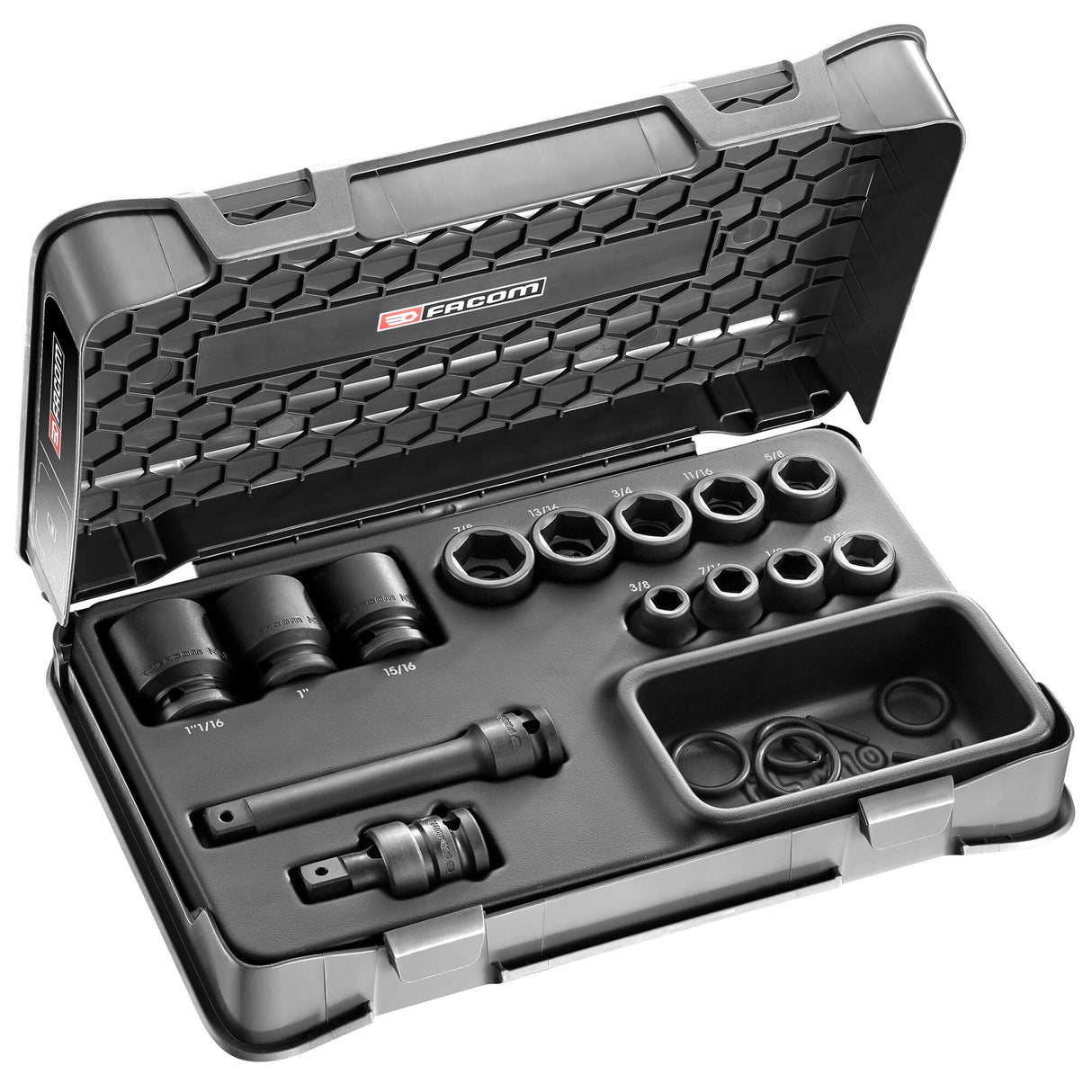Set Impact-Doppen 1/2" Van 3/8" Tot 1"1/16