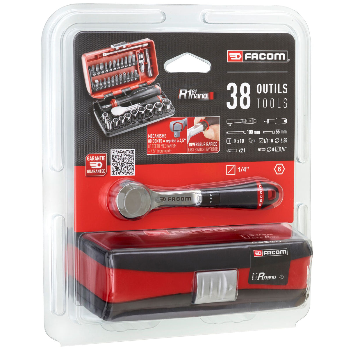 1/4 Socket Set 6Pt 5.5-14Mm R.181 38Pc
