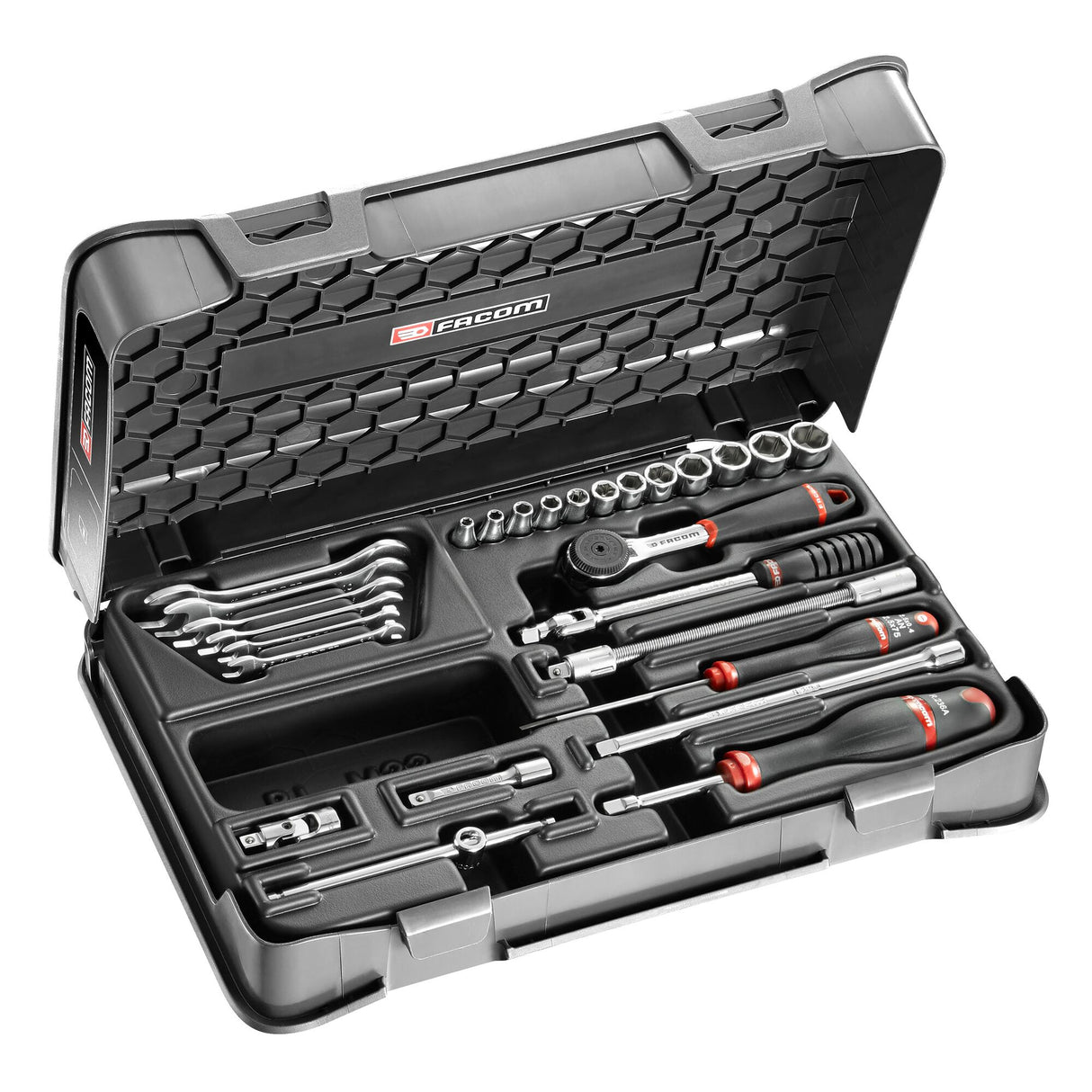 Coffret douilles, 6 pans métriques et clés, 27 pièces, 1/4"