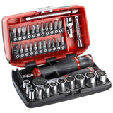 Koffer met doppen 1/4" 6-kant, metrisch - R2NANOPB
