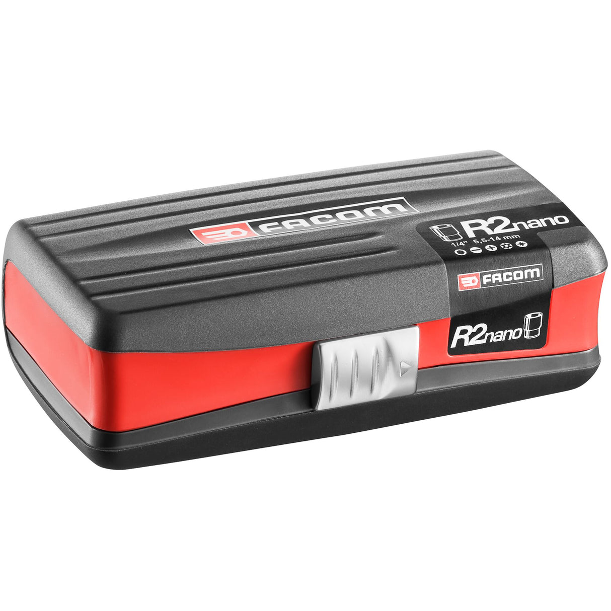 Koffer met doppen 1/4" 6-kant, metrisch - R2NANOPB