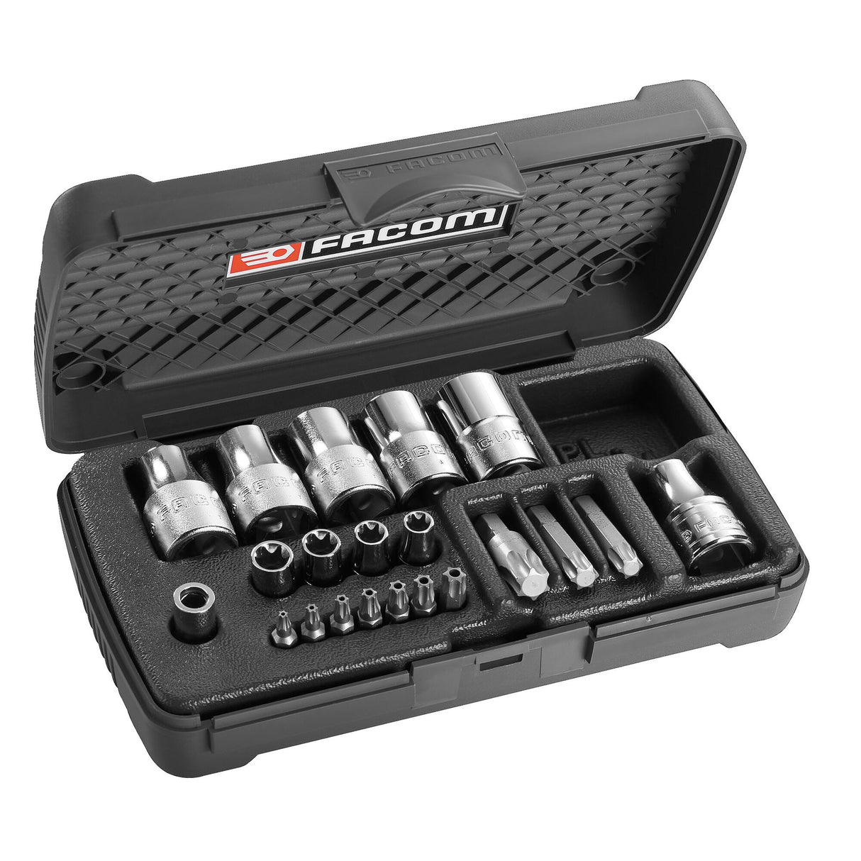 Doppen 1/4" en 1/2" Torx® en bits - 21 stuks