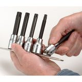 Set van 5 schroevendraaierdoppen met meervoudige vertanding XZN vierkant 1/2"