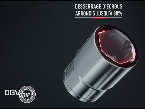 Jeu de 8 douilles impact 1/2" 6 pans - OGV® GRIP